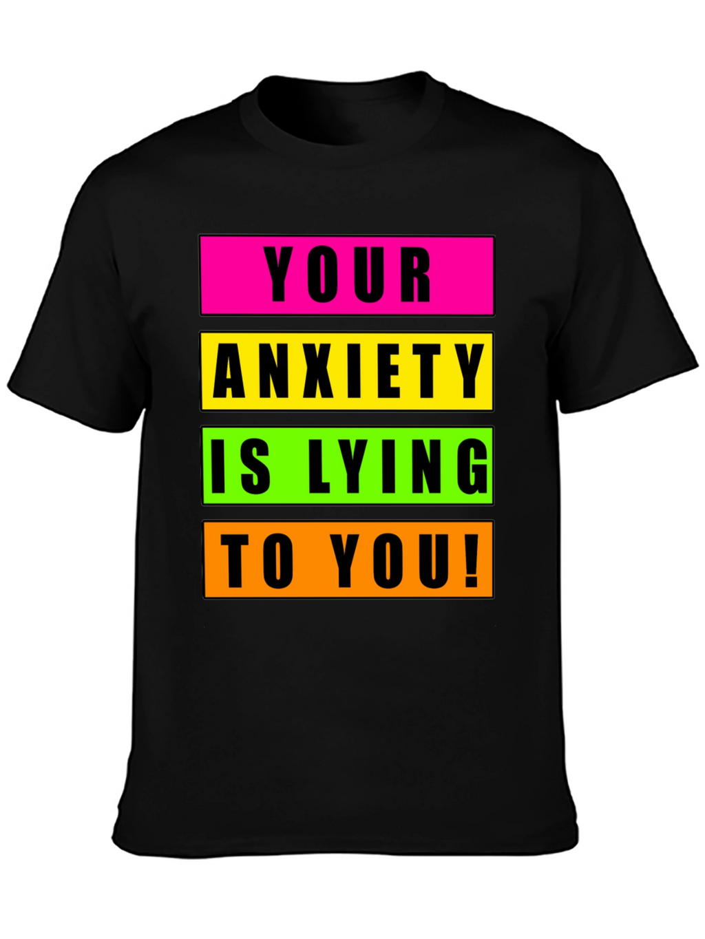 Anxiety Awareness Graphic Tee - Unisex Black T-Shirt