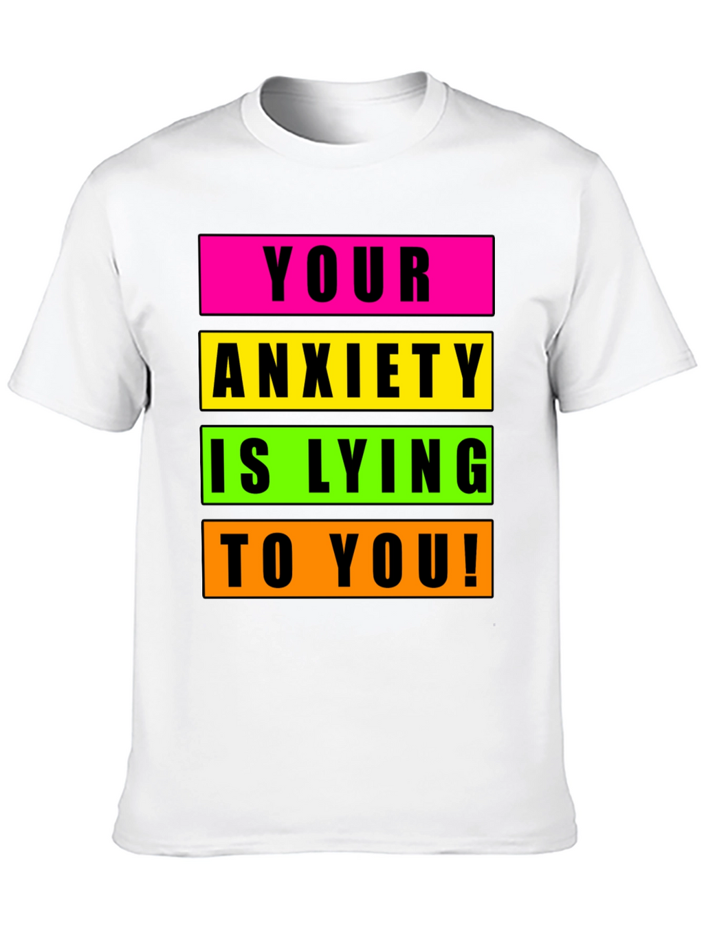 Anxiety Awareness Graphic Tee - Unisex Black T-Shirt