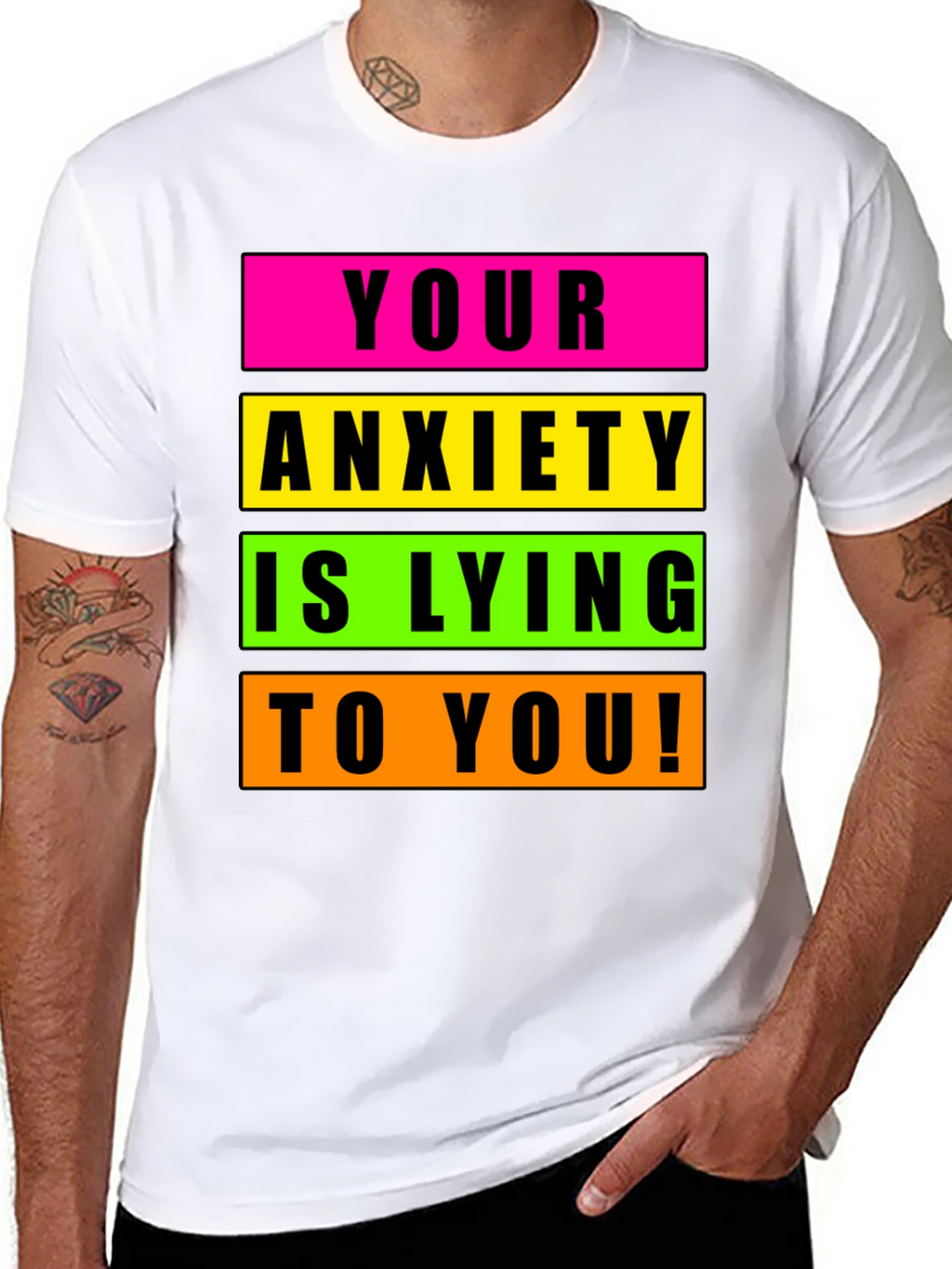 Anxiety Awareness Graphic Tee - Unisex Black T-Shirt