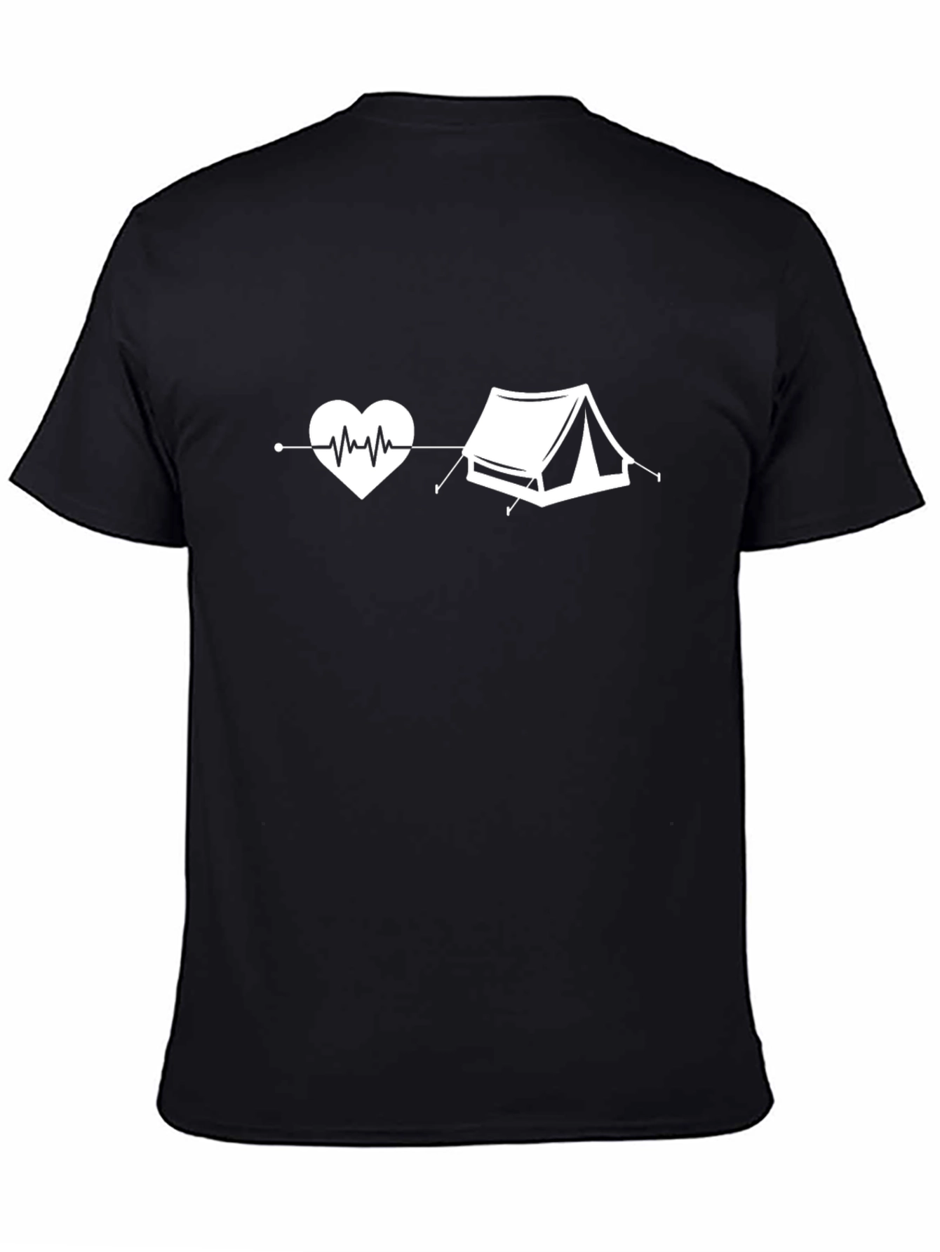 Heartbeat Camping Black T-Shirt