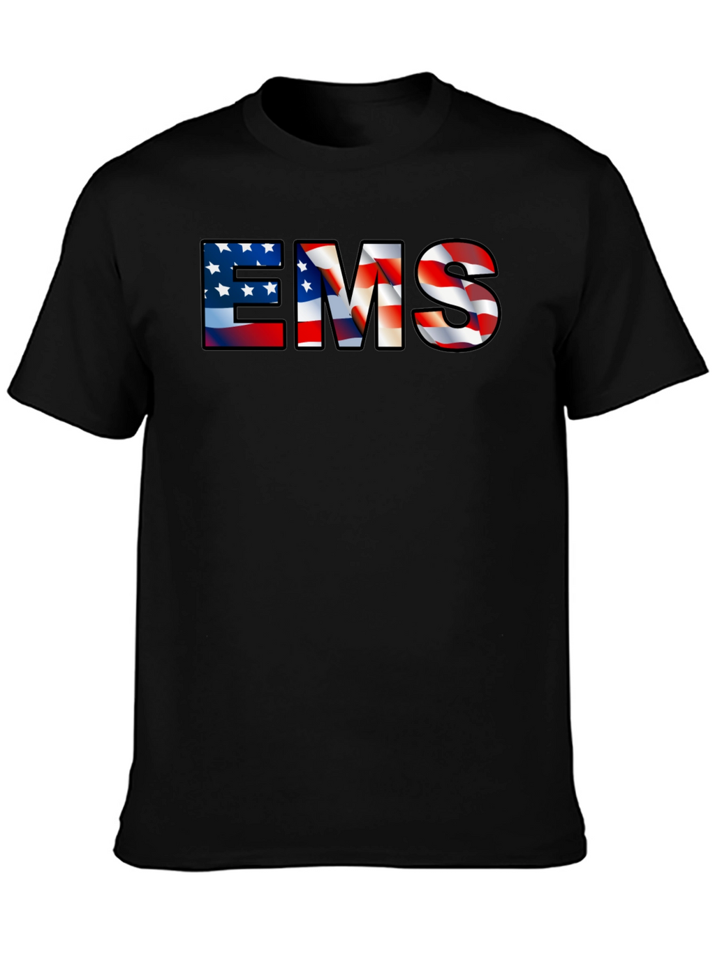 EMS American Flag Patriotic Graphic T-Shirt