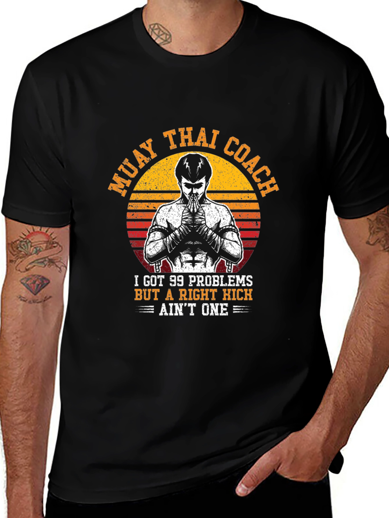 Muay Thai Coach T-Shirt 99 Problems Right Kick Aint One