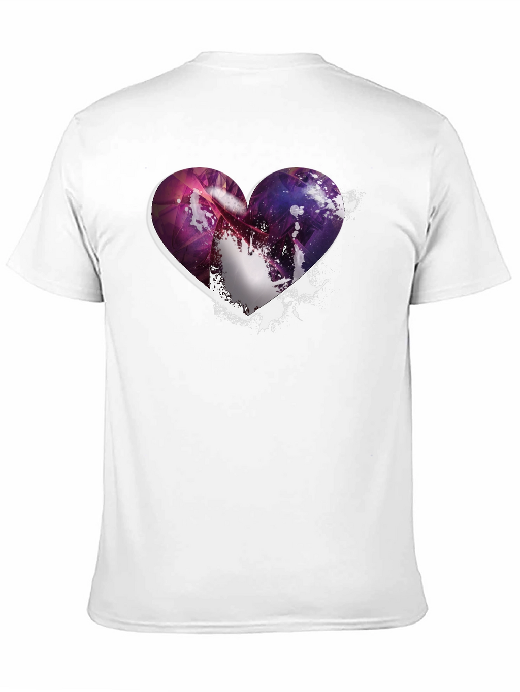 Heart Galaxy Graphic Black T-Shirt