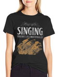 Singing Touches Us Emotionally Black T-Shirt