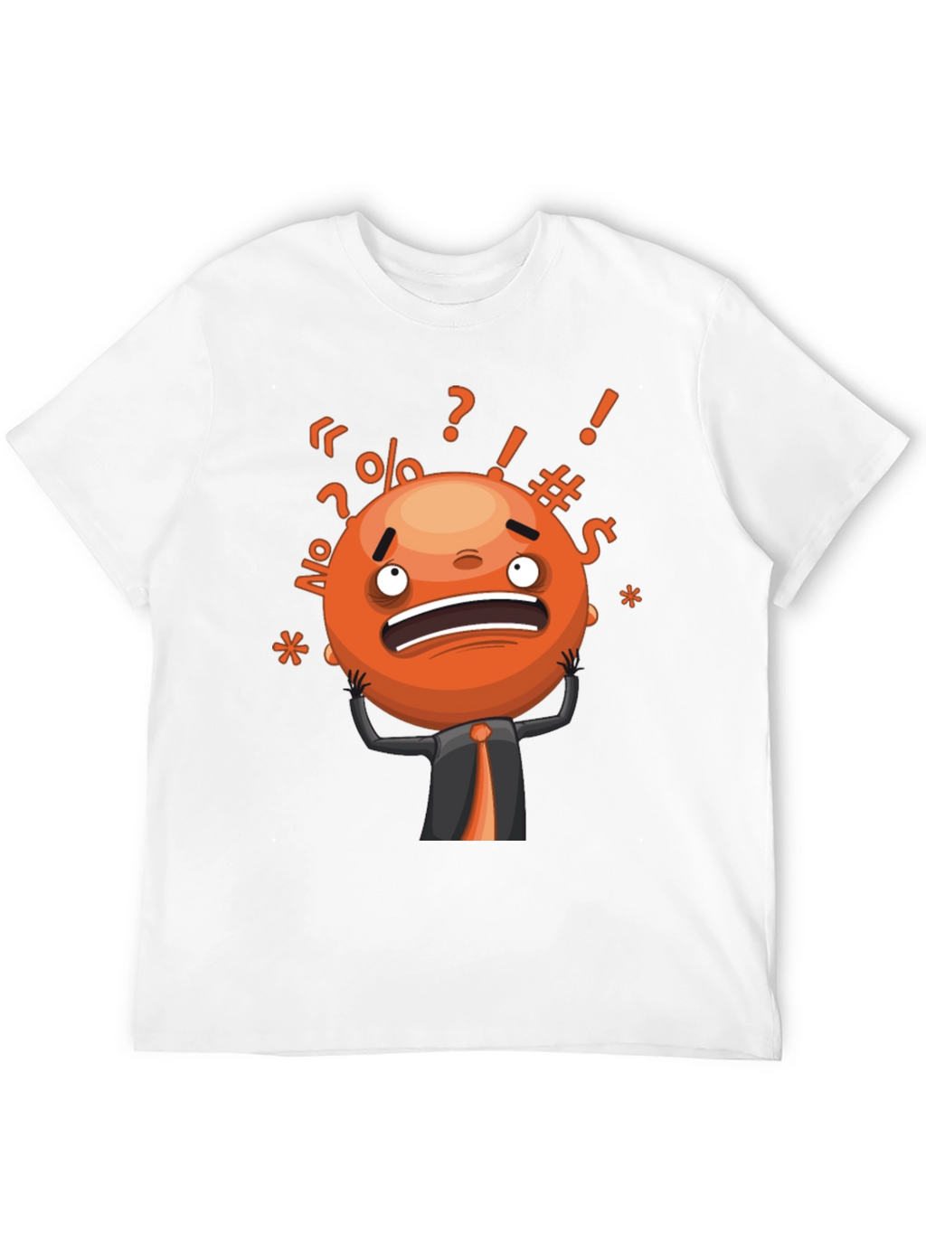 Stressed Out Emoji Graphic T-Shirt - Black