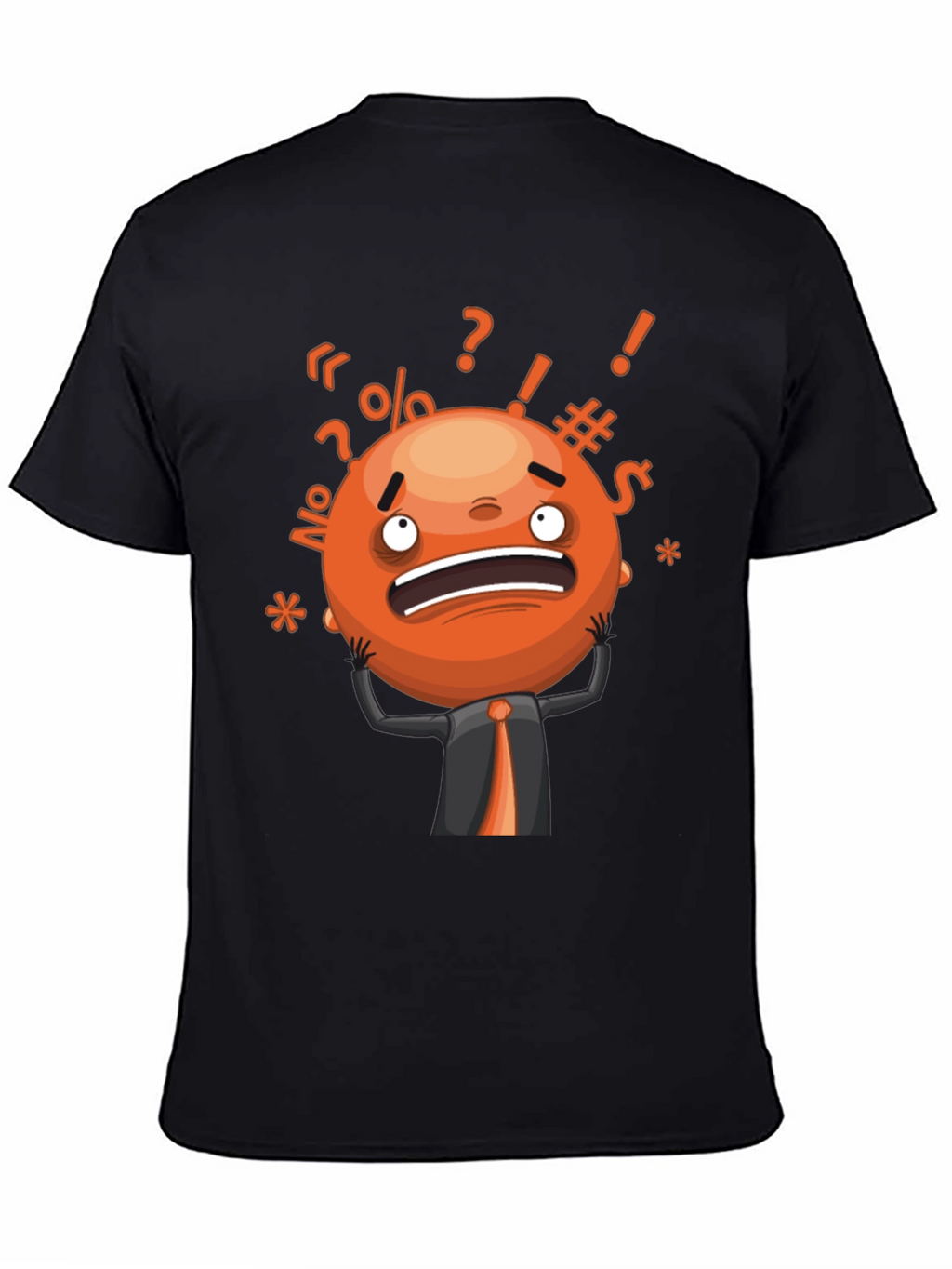 Stressed Out Emoji Graphic T-Shirt - Black