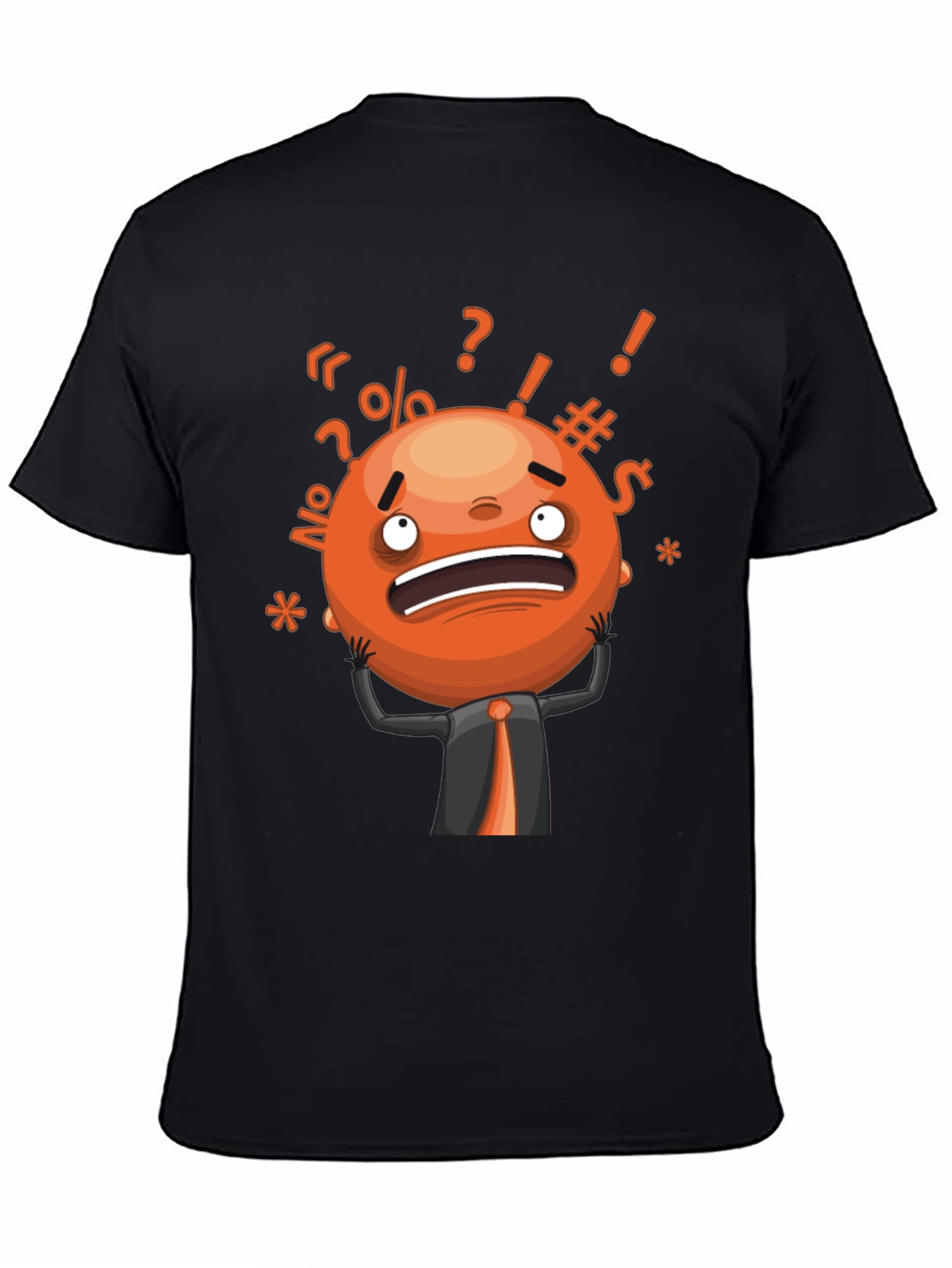 Stressed Out Emoji Graphic T-Shirt - Black