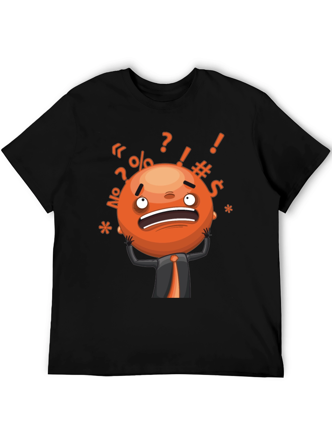 Stressed Out Emoji Graphic T-Shirt - Black