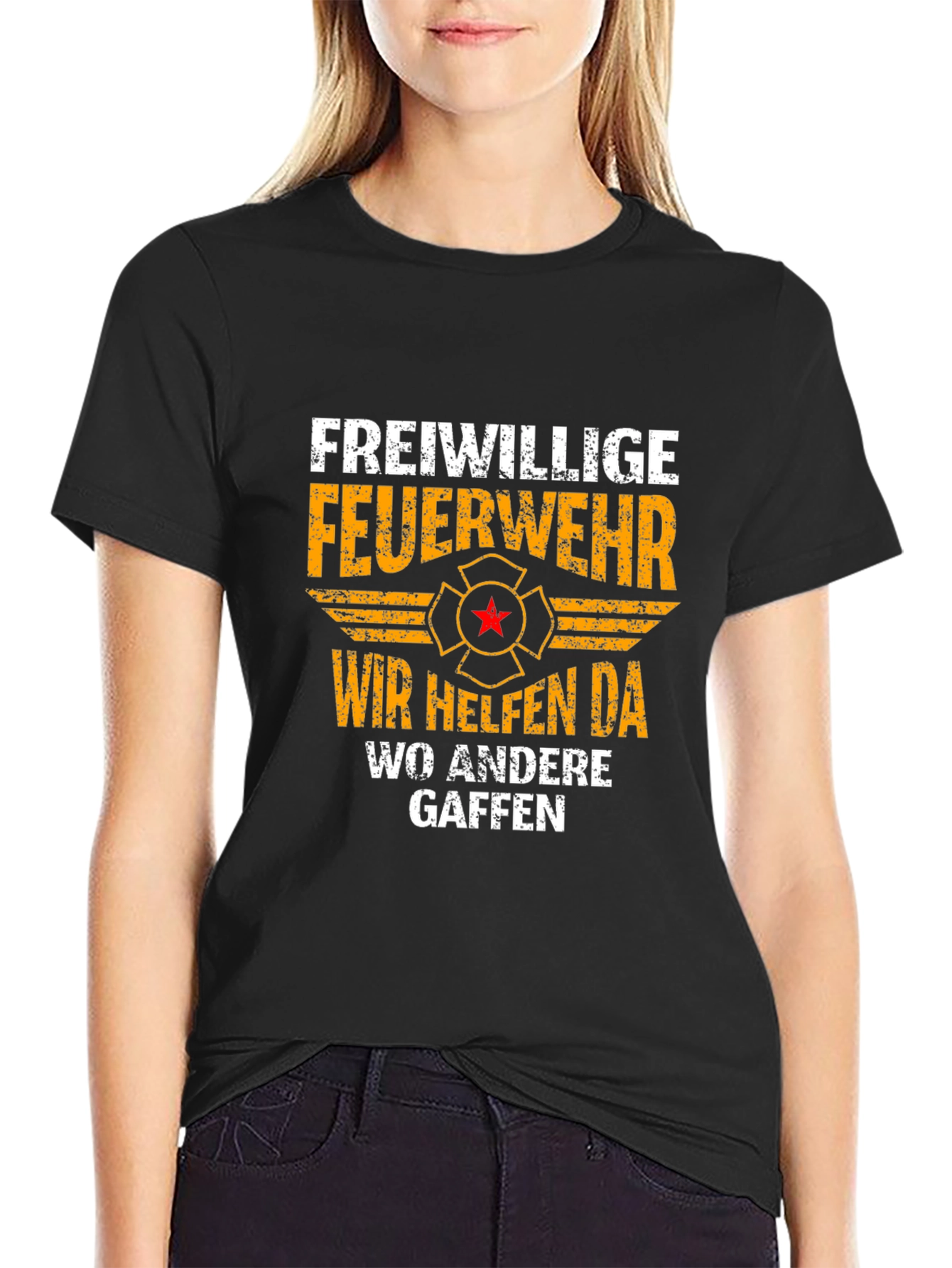 Volunteer Firefighter T-Shirt - Wir Helfen Da