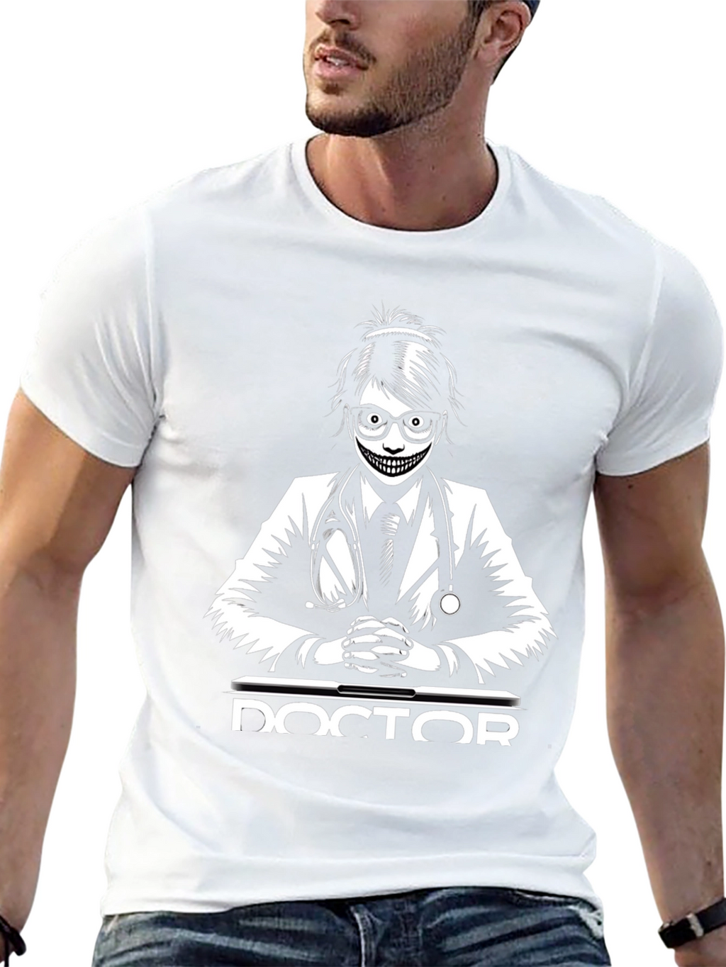 Doctor Horror Graphic Black T-Shirt