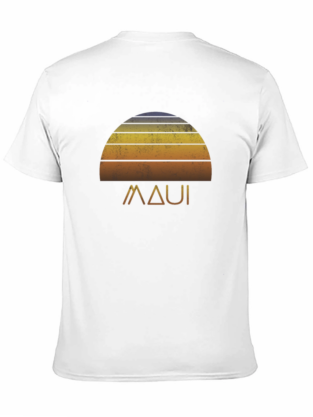 Maui Sunset Graphic Tee - Retro Style Black T-Shirt