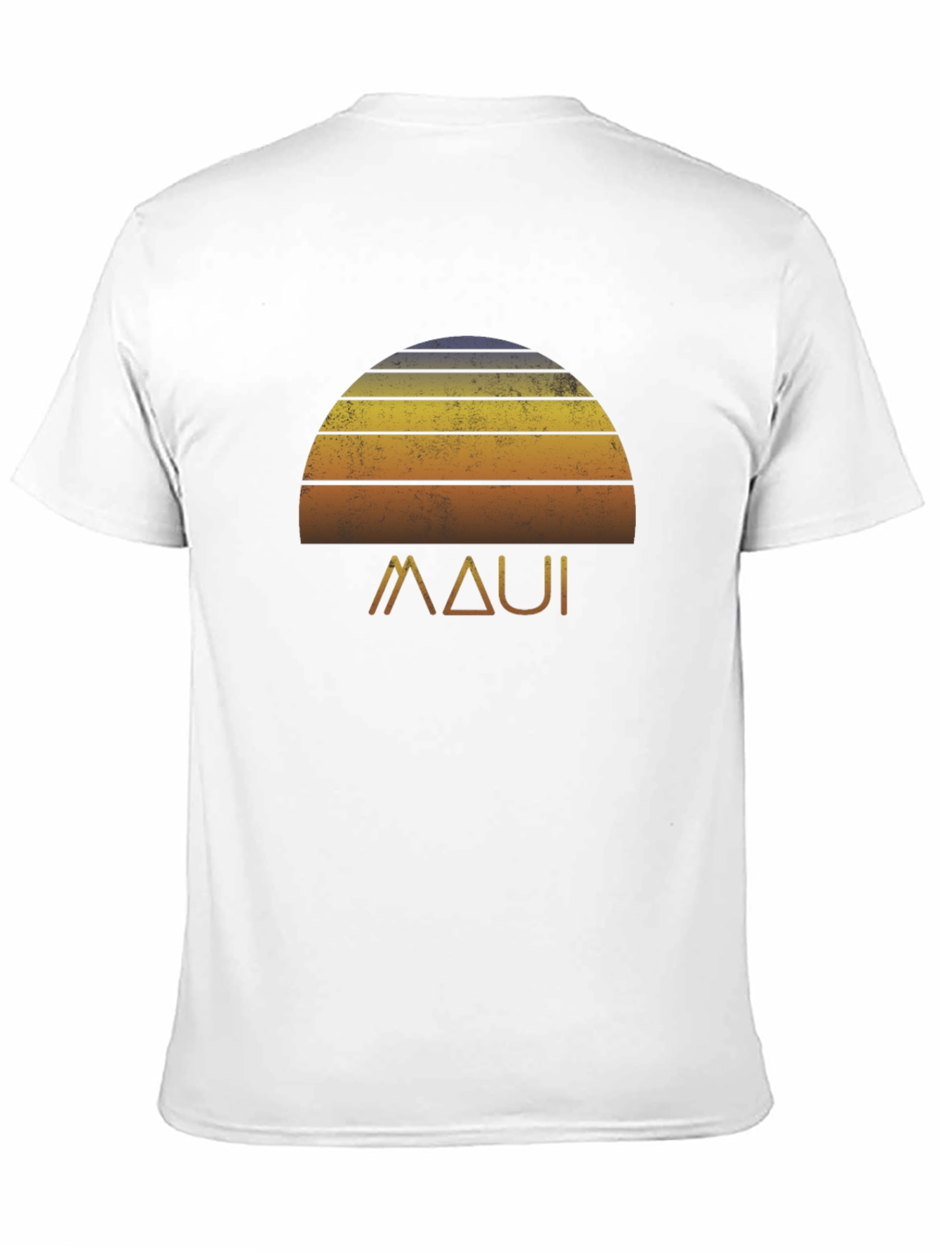 Maui Sunset Graphic Tee - Retro Style Black T-Shirt