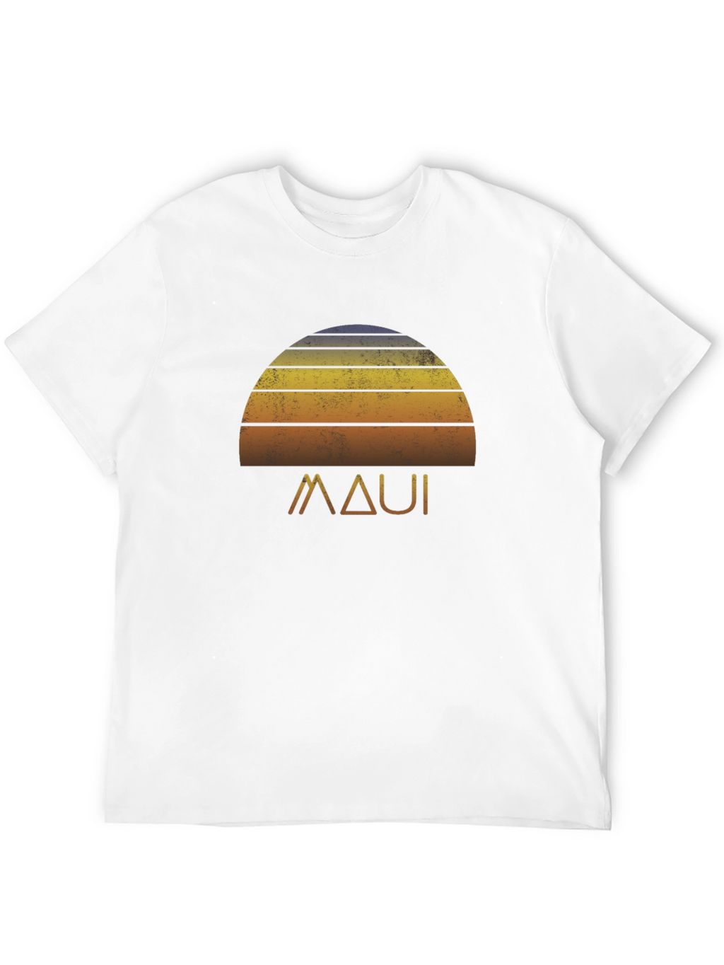 Maui Sunset Graphic Tee - Retro Style Black T-Shirt
