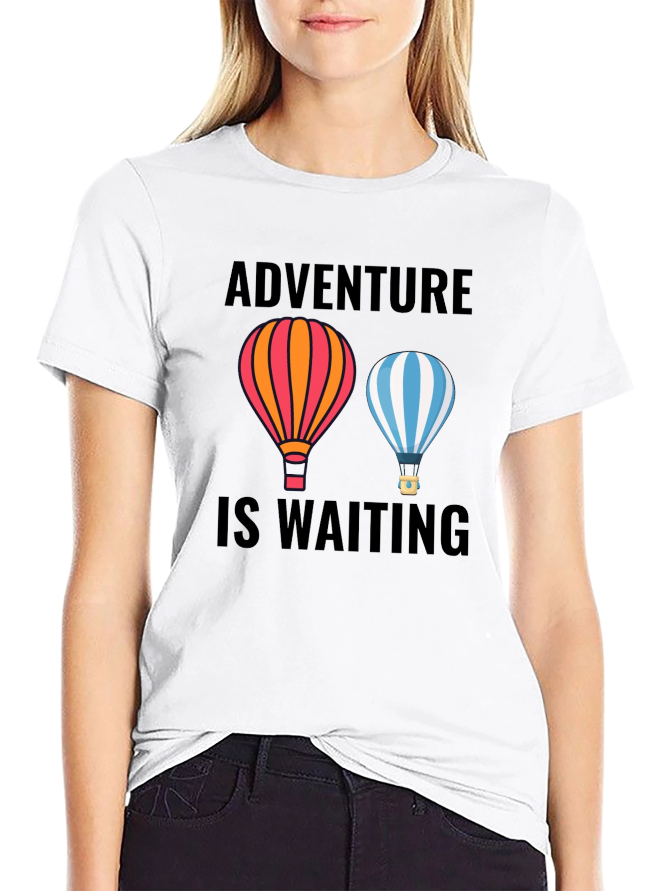 Adventure Awaits Graphic Tee | Hot Air Balloon T-Shirt