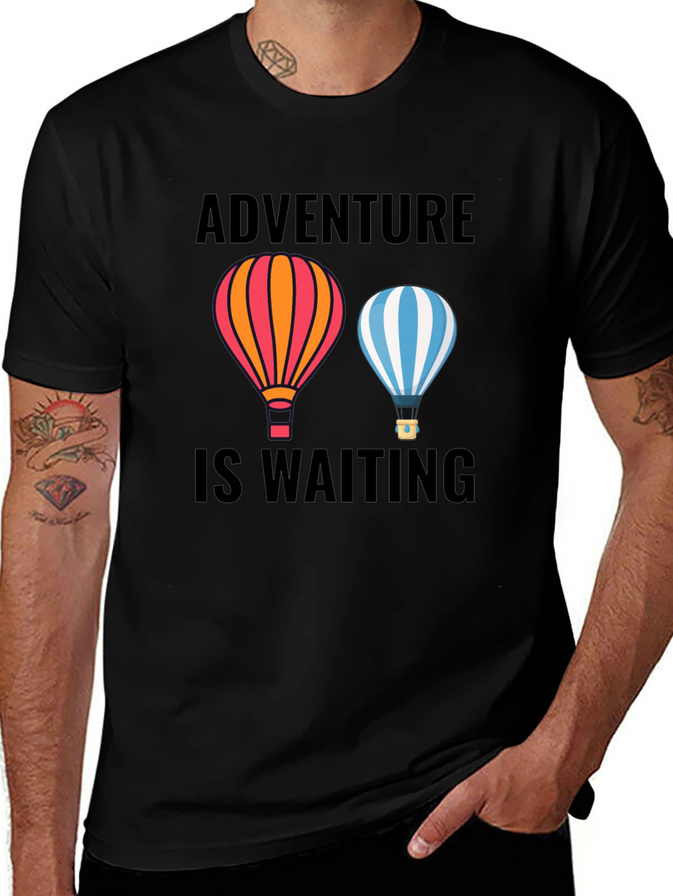 Adventure Awaits Graphic Tee | Hot Air Balloon T-Shirt