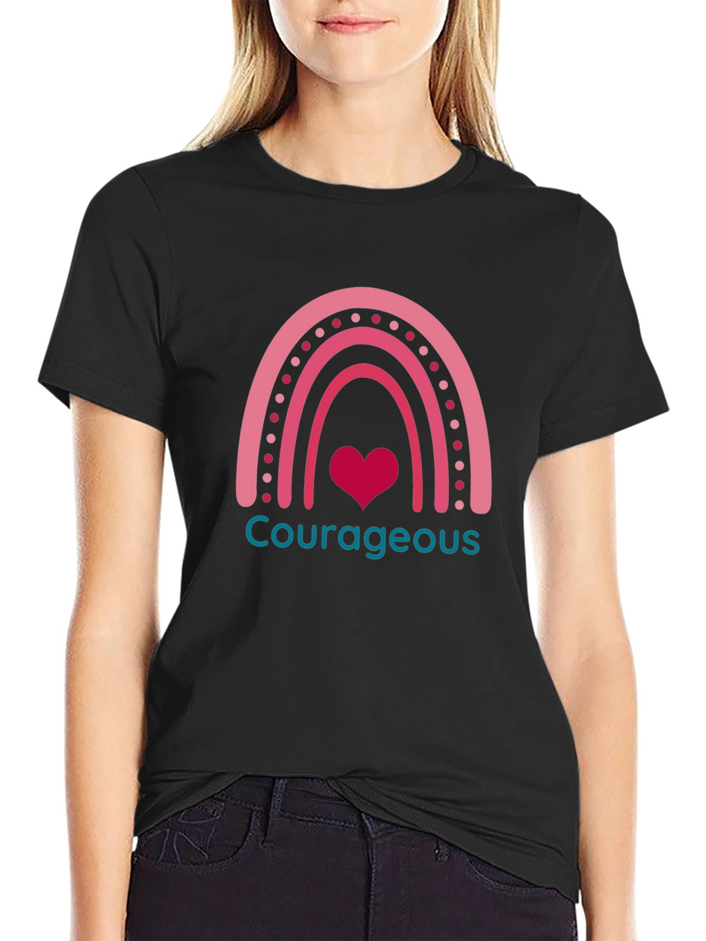 Courageous Heart Rainbow Graphic Tee