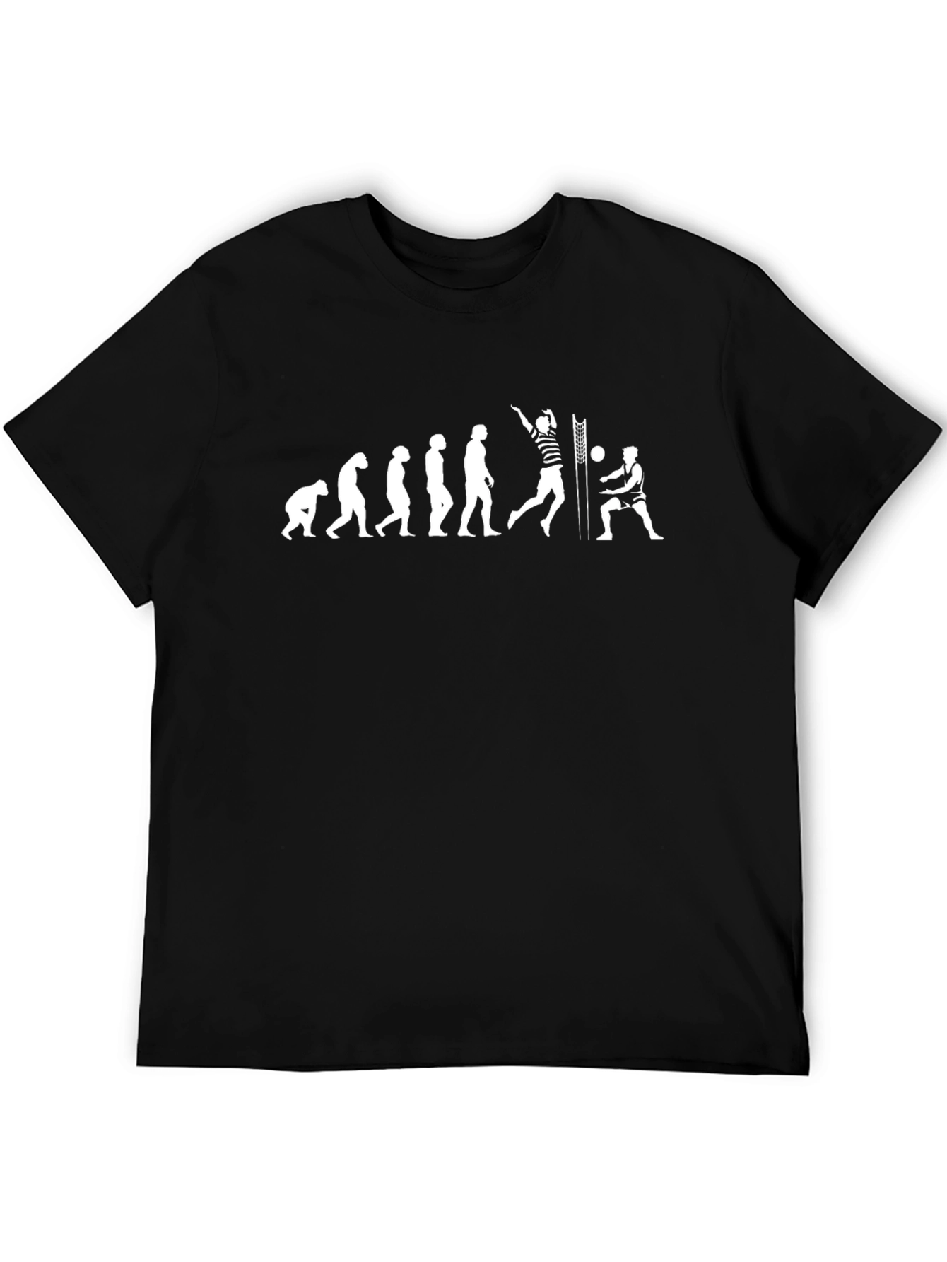Volleyball Evolution Graphic T-Shirt - Black