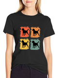 Retro Dog Silhouette Graphic Tee