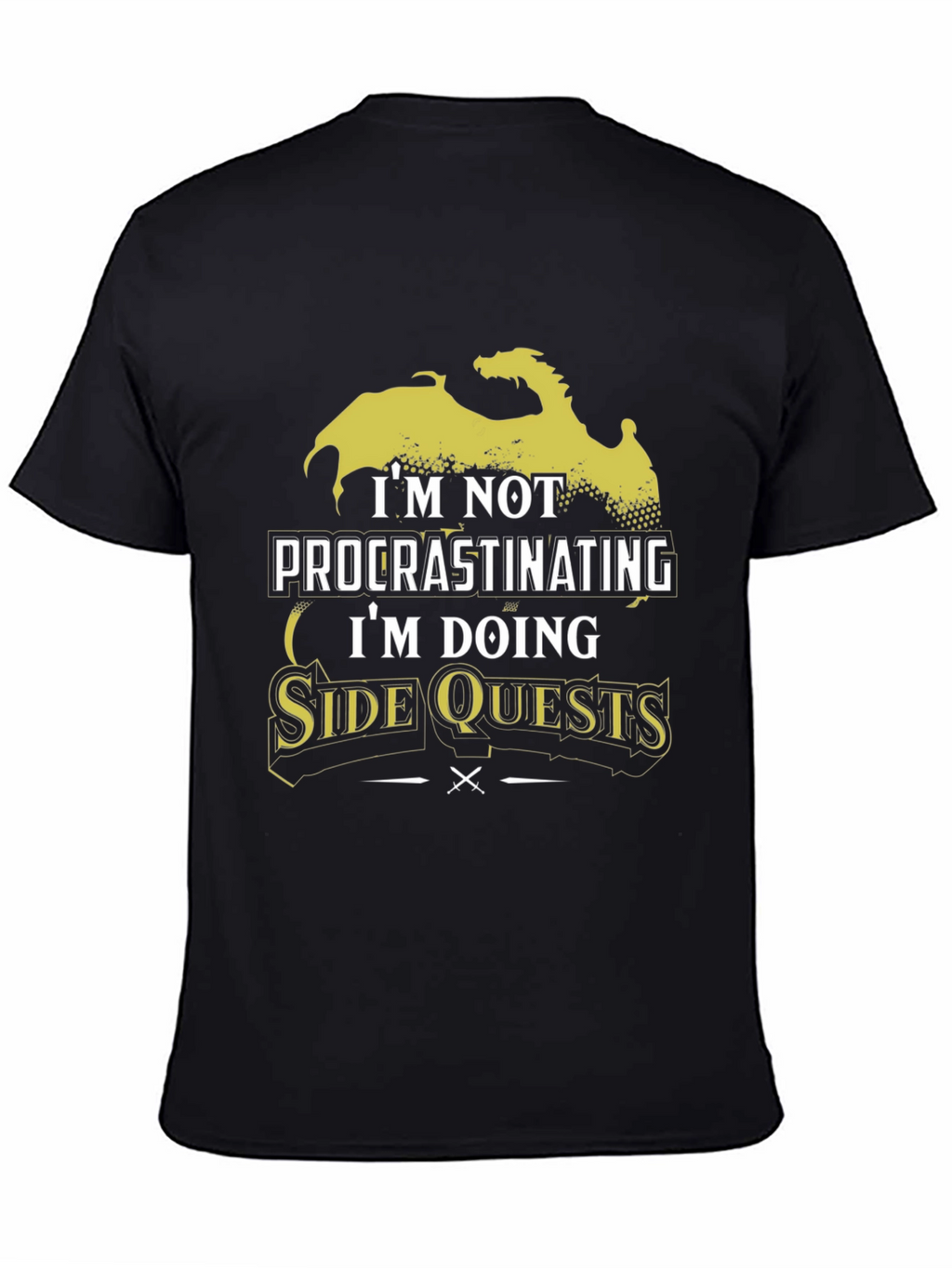 Im Not Procrastinating Side Quests Black T-Shirt