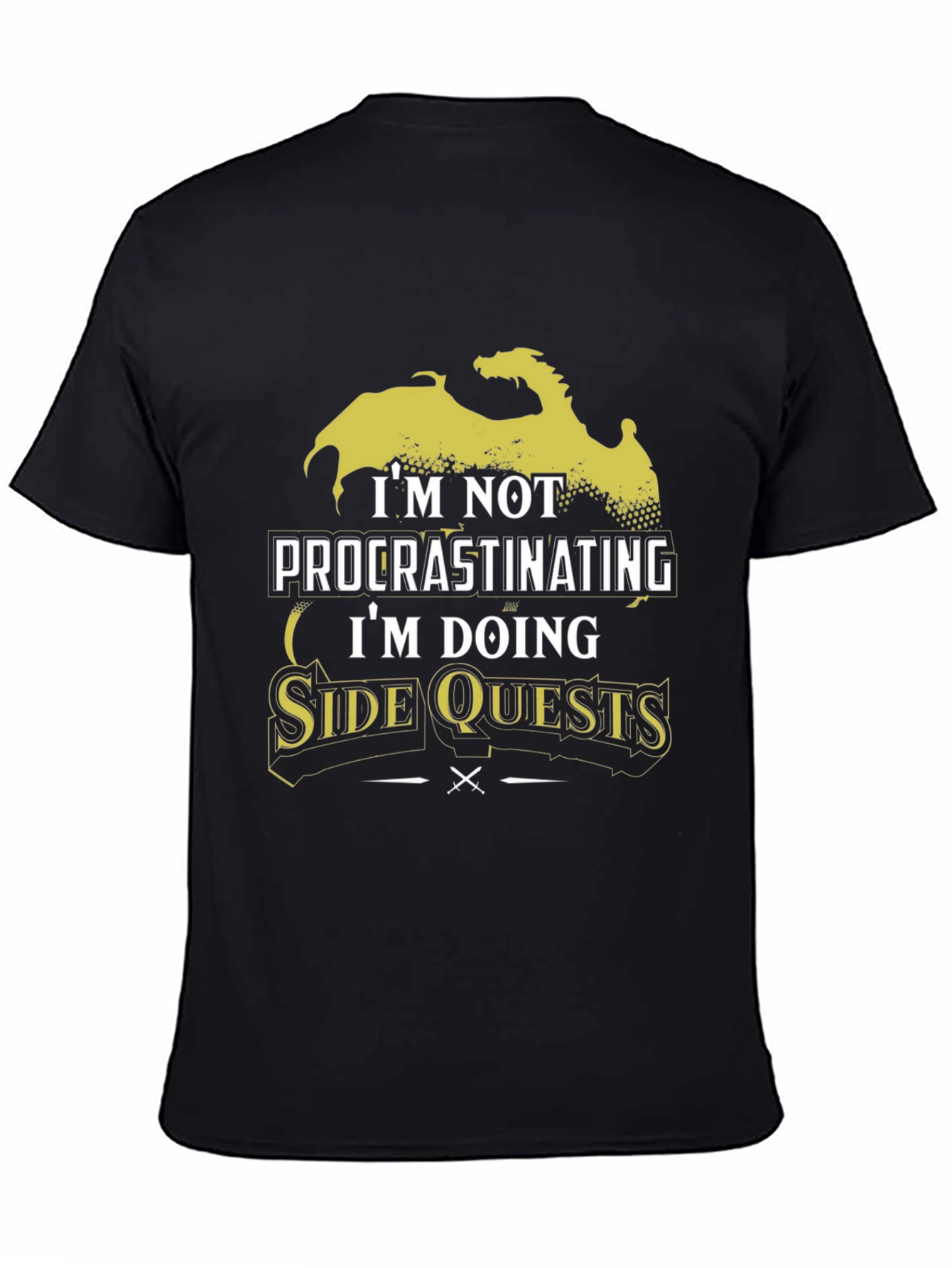 Im Not Procrastinating Side Quests Black T-Shirt
