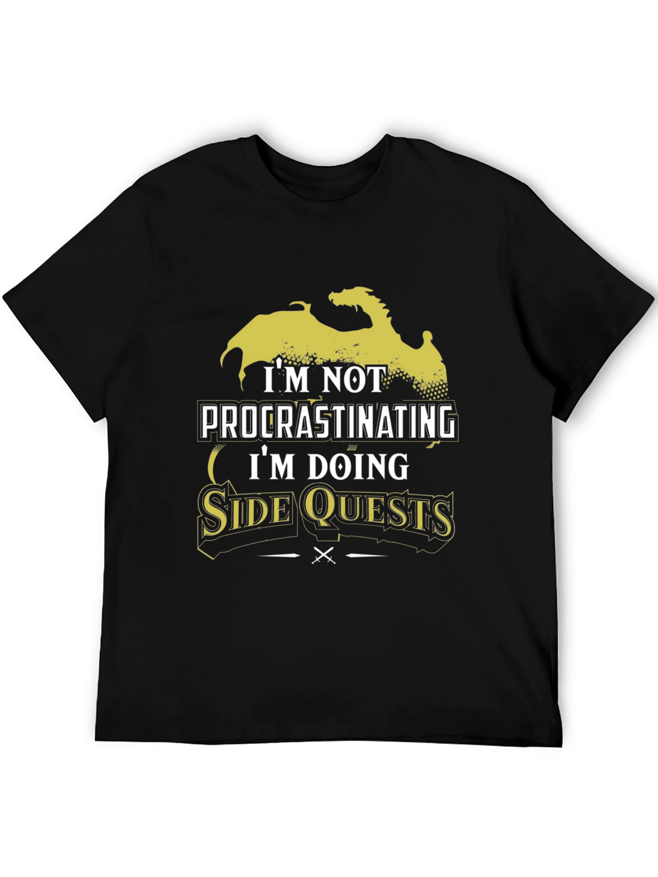 Im Not Procrastinating Side Quests Black T-Shirt