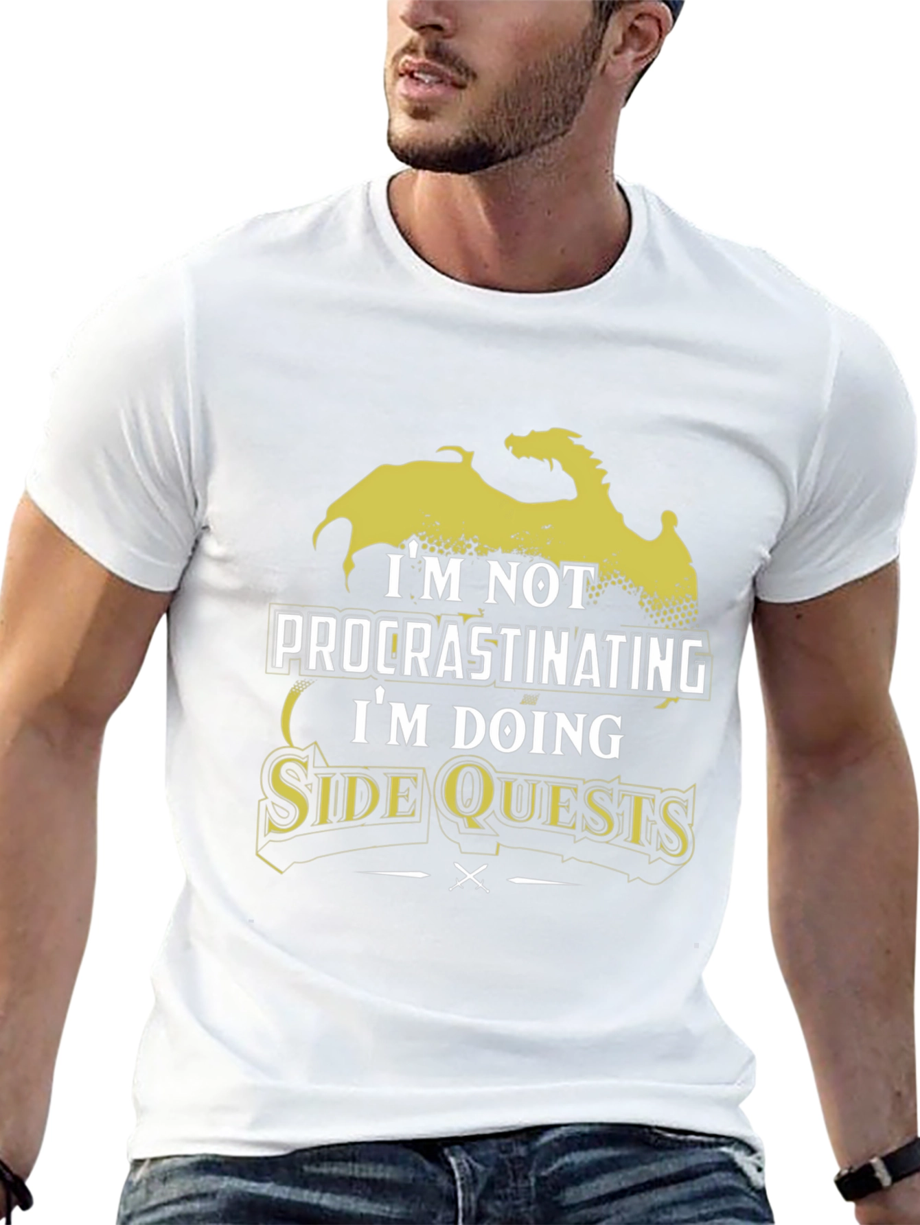 Im Not Procrastinating Side Quests Black T-Shirt