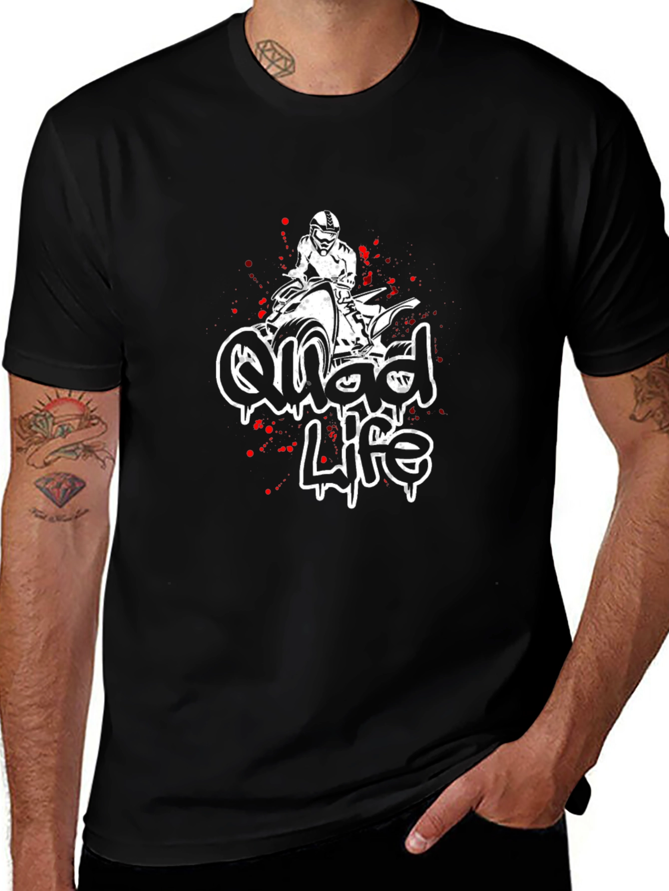 Quad Life Black Graphic Tee