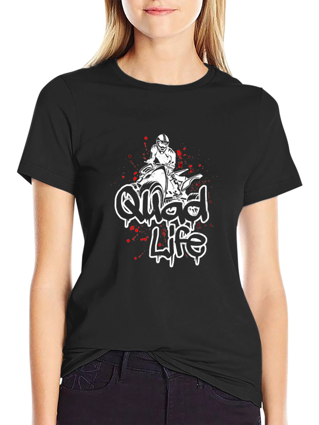 Quad Life Black Graphic Tee