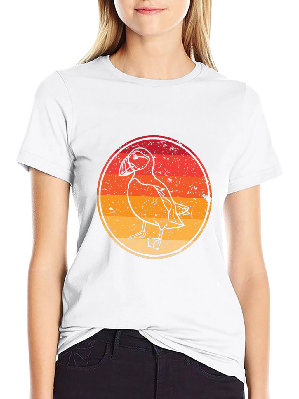 Puffin Graphic Tee - Retro Style