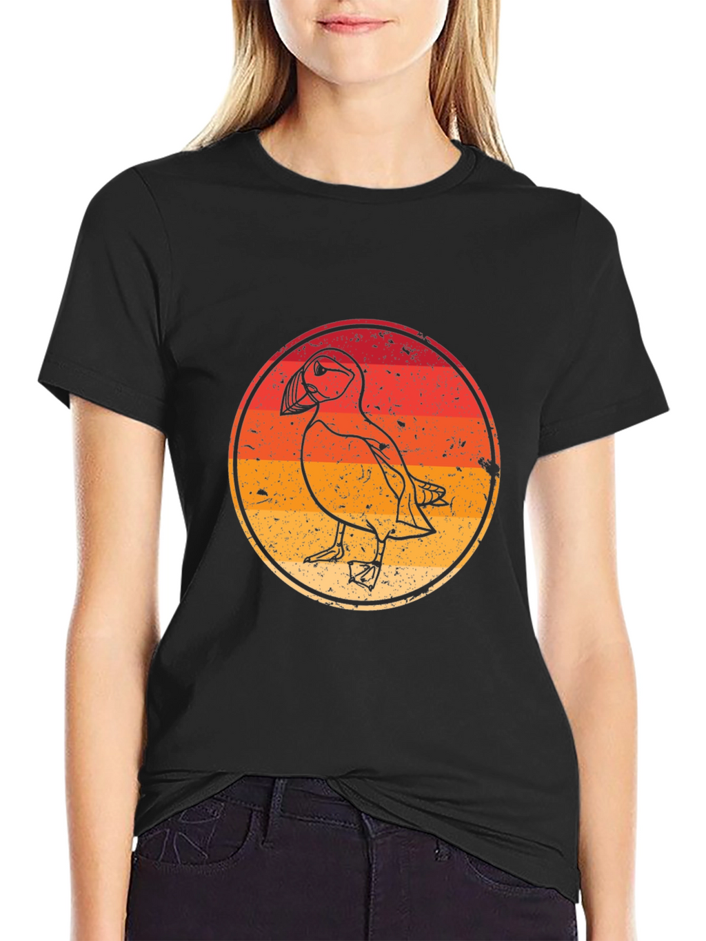 Puffin Graphic Tee - Retro Style