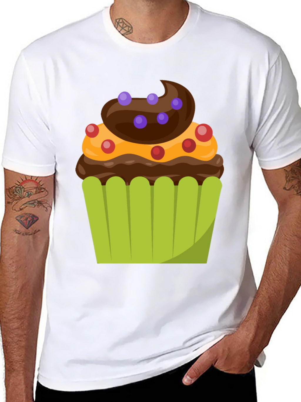 Cupcake Graphic T-Shirt - Sweet Tooth Style