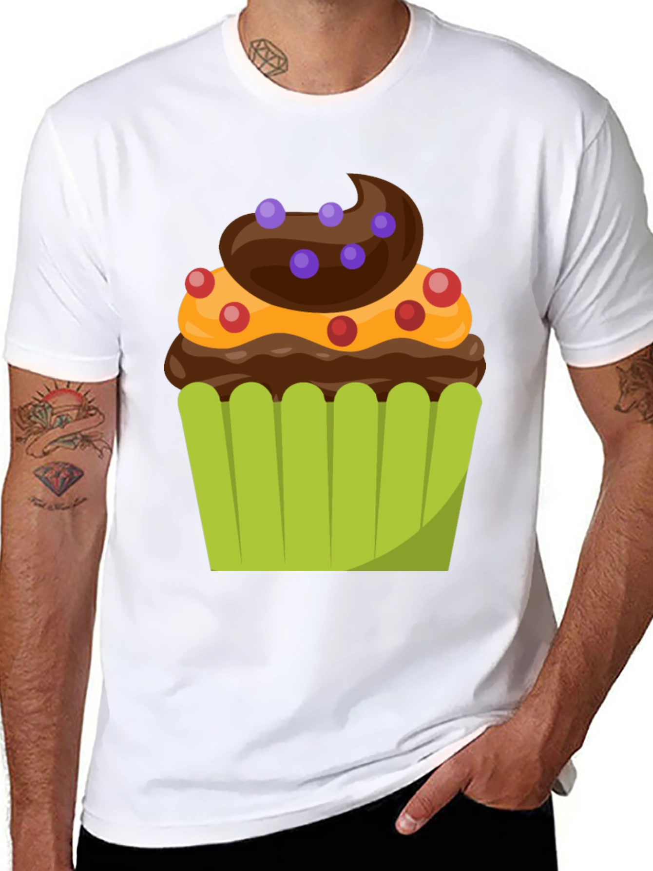 Cupcake Graphic T-Shirt - Sweet Tooth Style