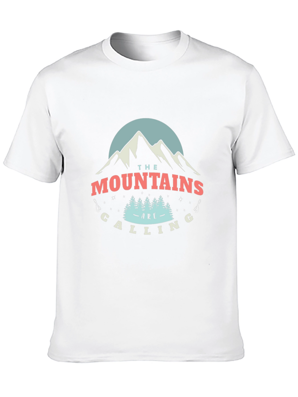 Mountains Are Calling Black Graphic T-Shirt
