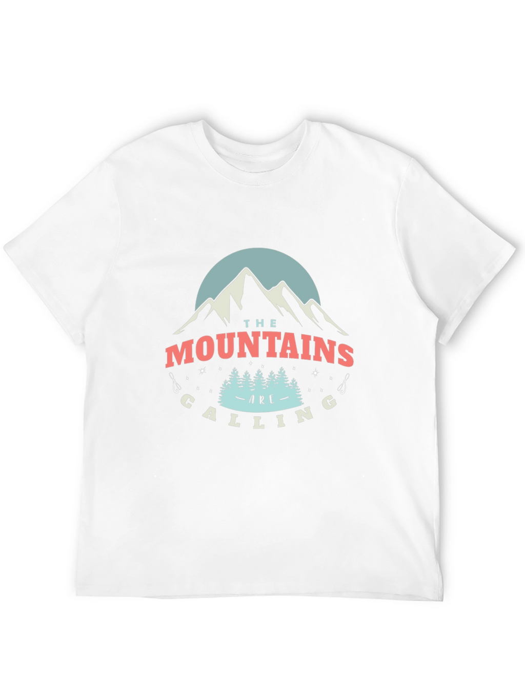 Mountains Are Calling Black Graphic T-Shirt