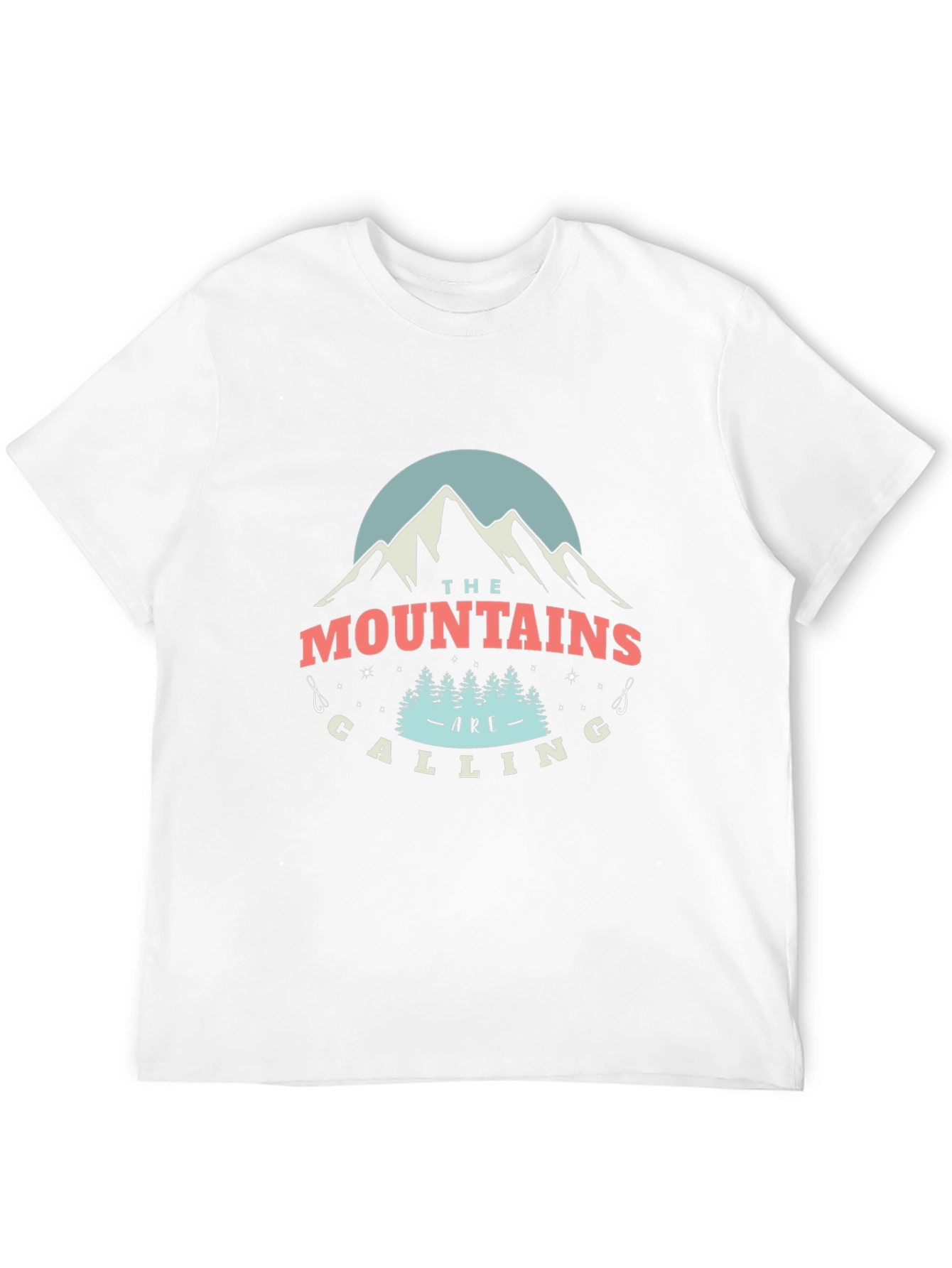 Mountains Are Calling Black Graphic T-Shirt