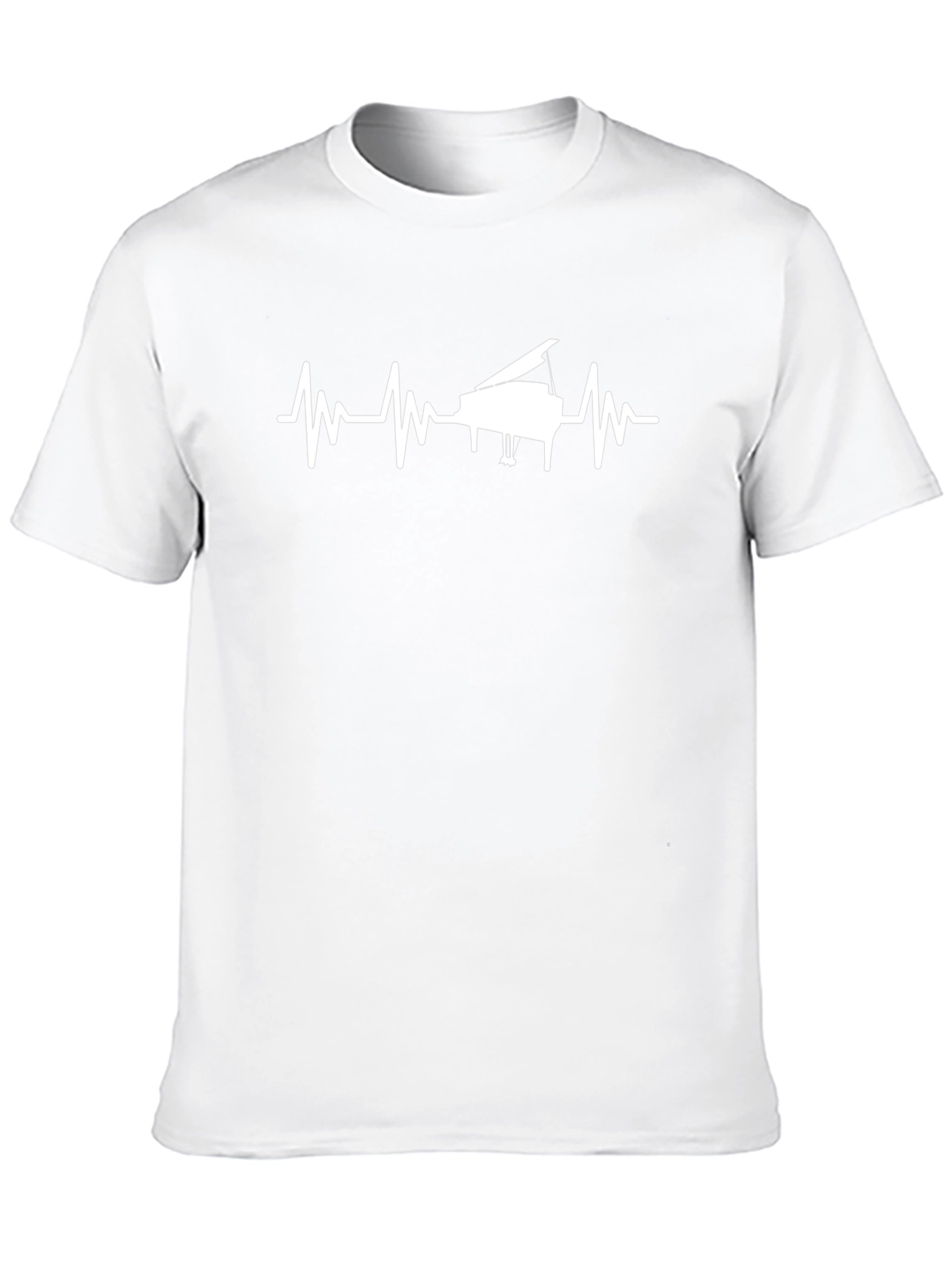 Piano Heartbeat Graphic Tee - Music Lover Shirt