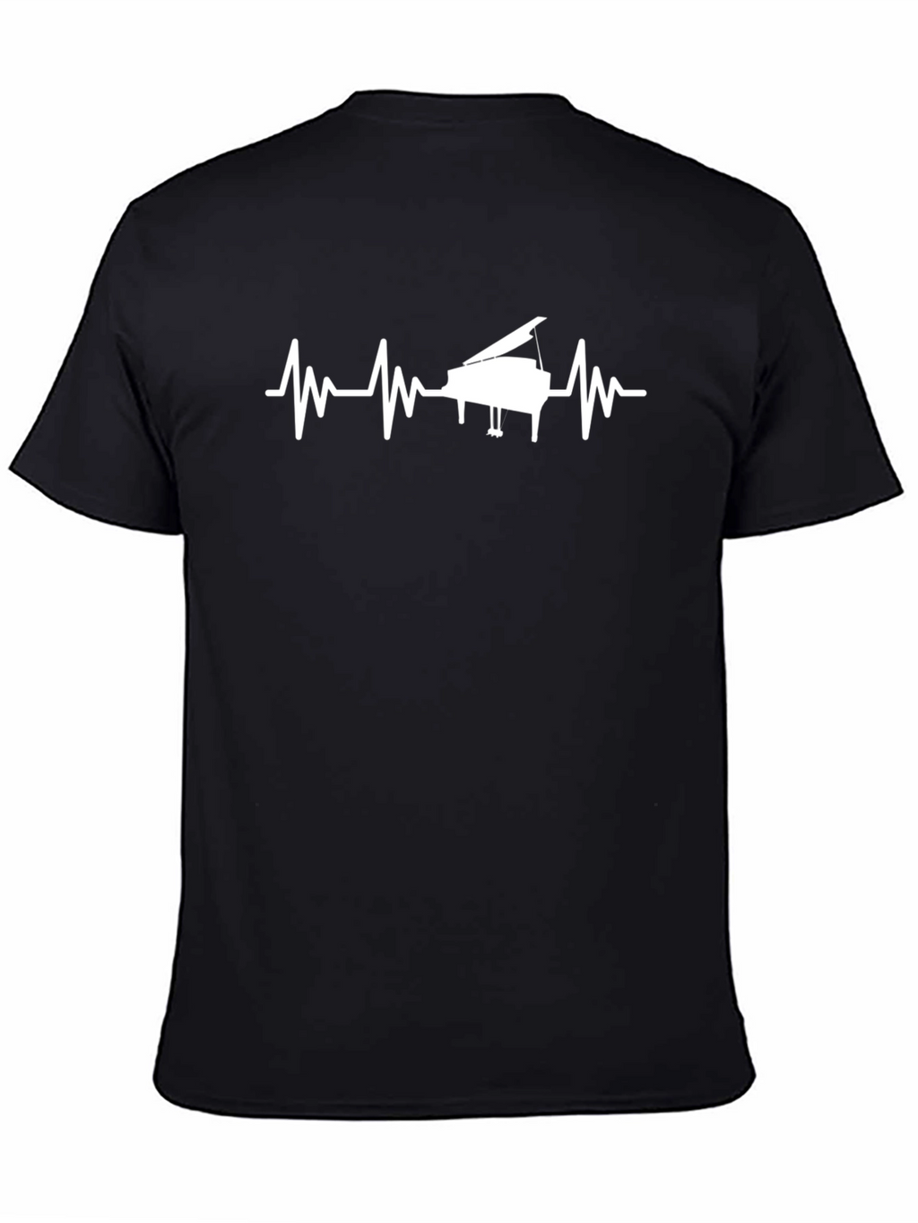 Piano Heartbeat Graphic Tee - Music Lover Shirt