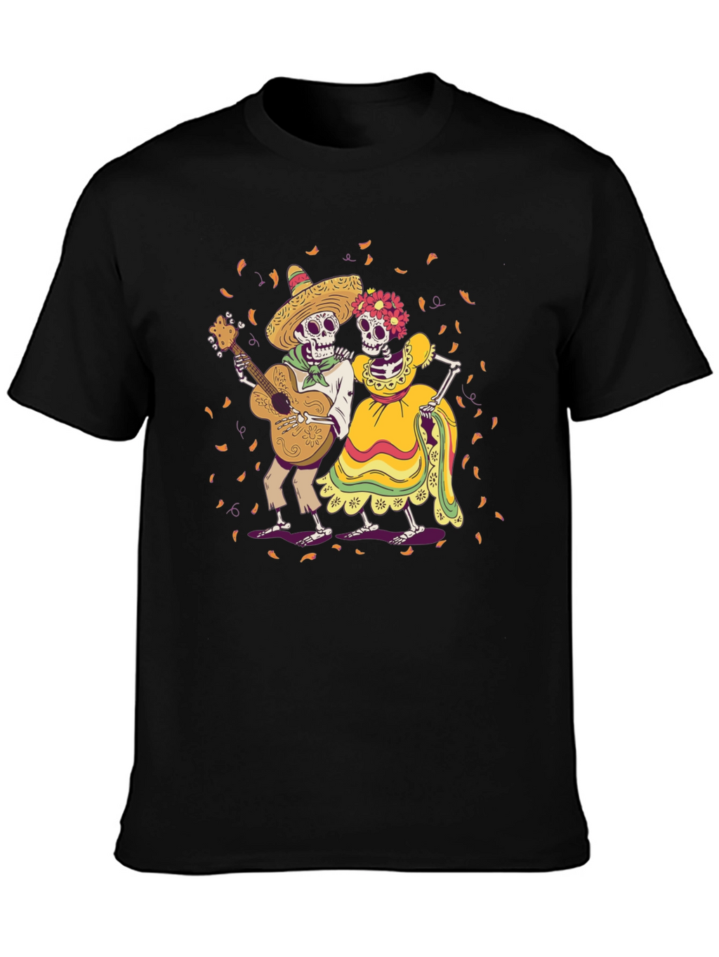 Day of the Dead Skeleton Couple Graphic Tee