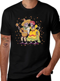 Day of the Dead Skeleton Couple Graphic Tee