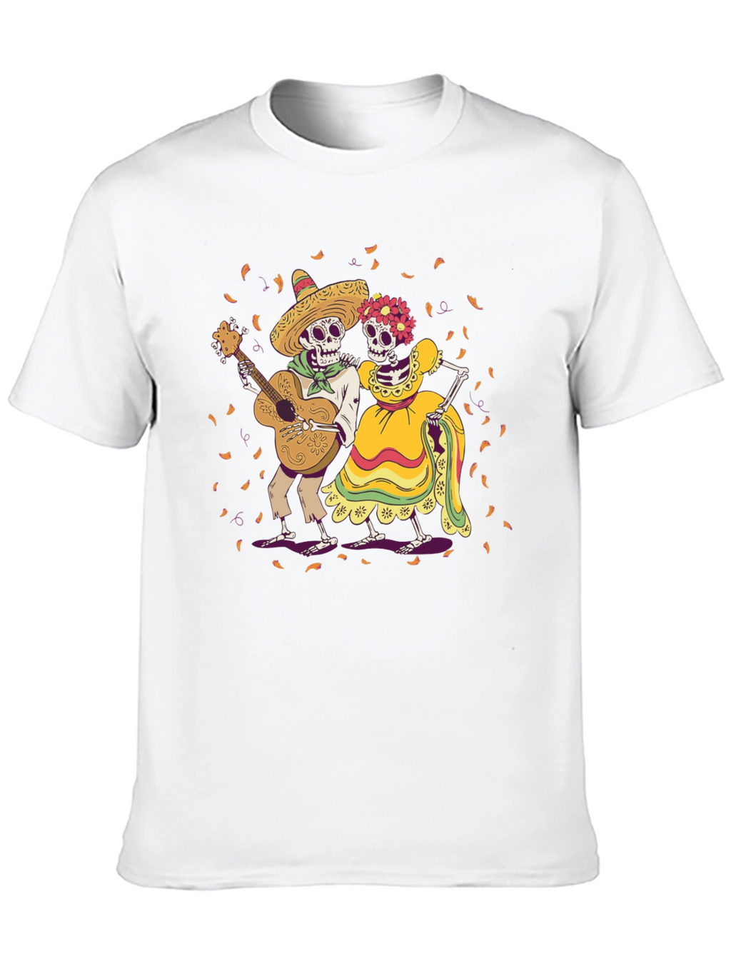 Day of the Dead Skeleton Couple Graphic Tee