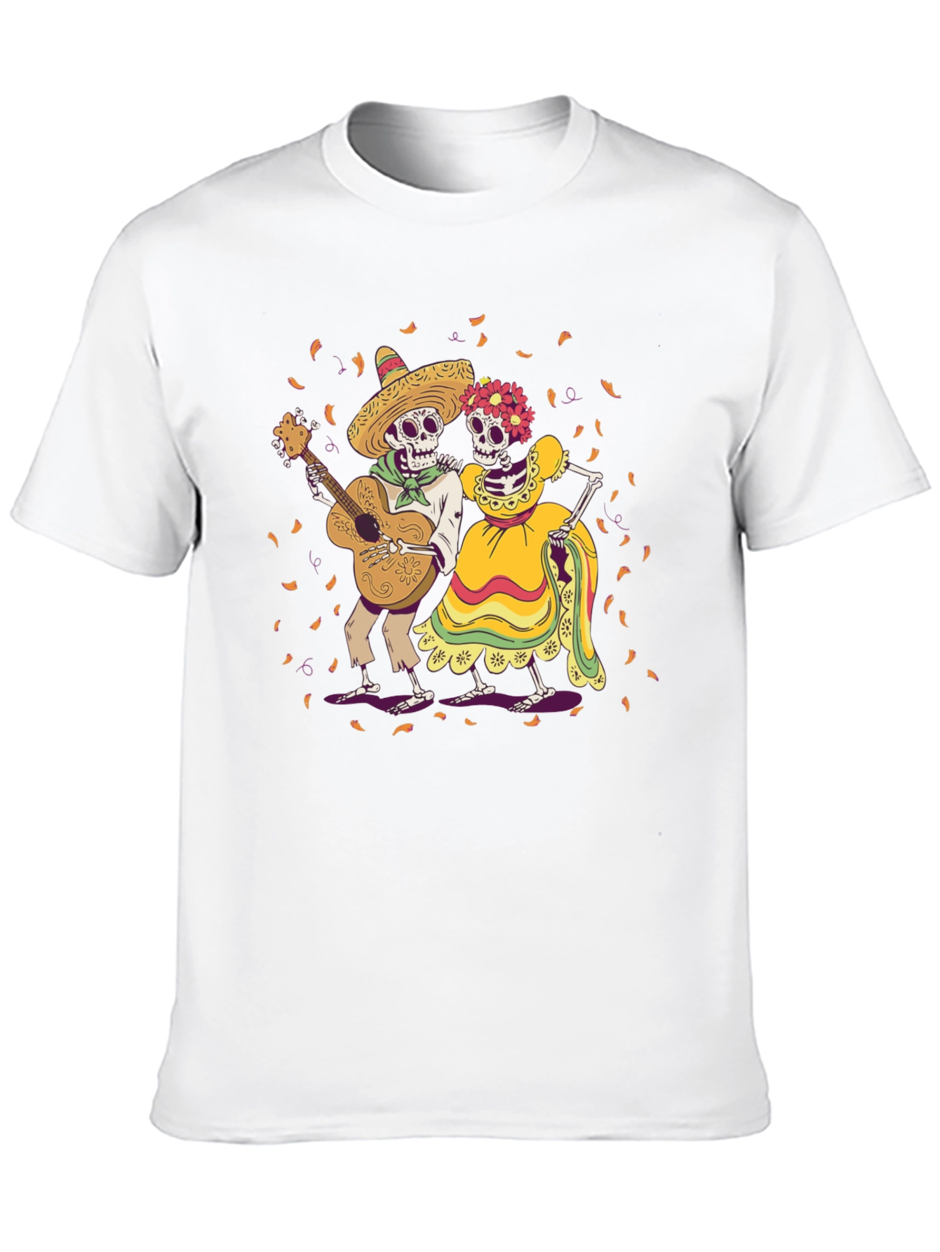 Day of the Dead Skeleton Couple Graphic Tee