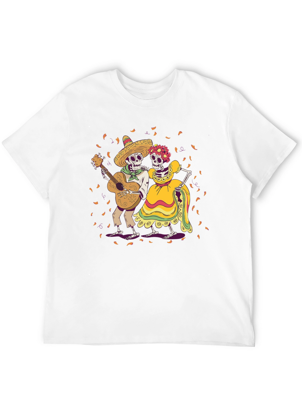 Day of the Dead Skeleton Couple Graphic Tee