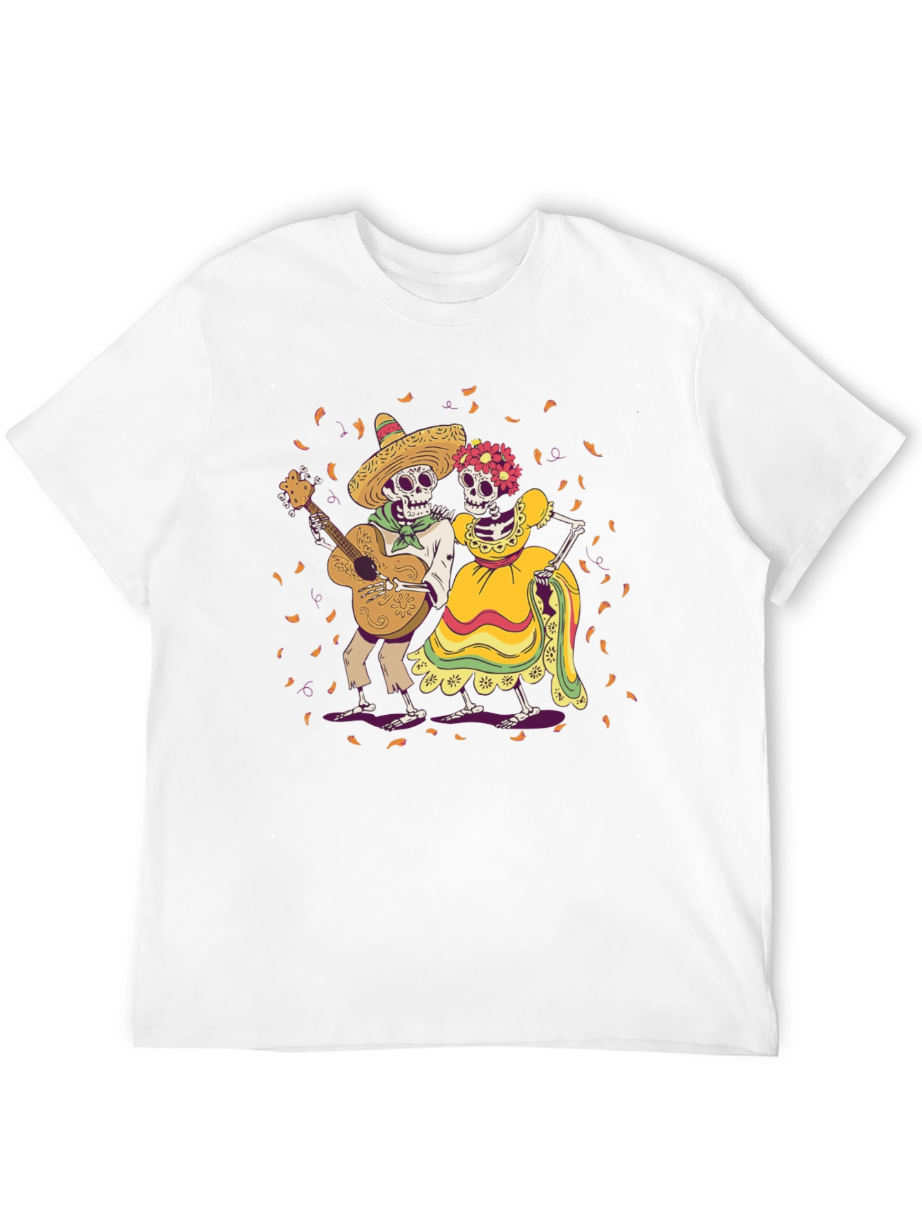 Day of the Dead Skeleton Couple Graphic Tee