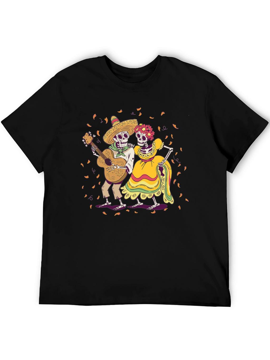 Day of the Dead Skeleton Couple Graphic Tee