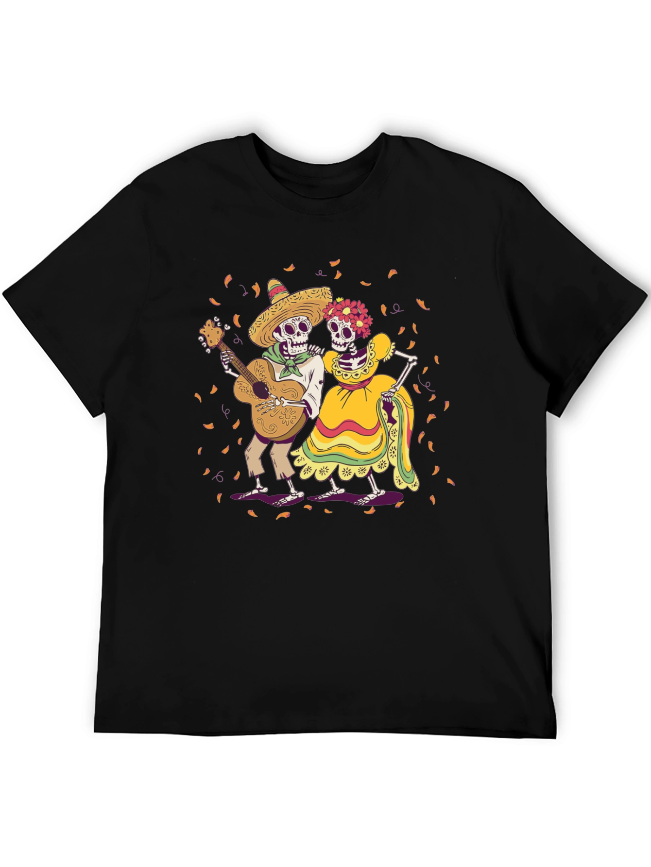 Day of the Dead Skeleton Couple Graphic Tee