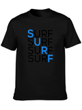 Surf Graphic Tee - Cool Blue Accent