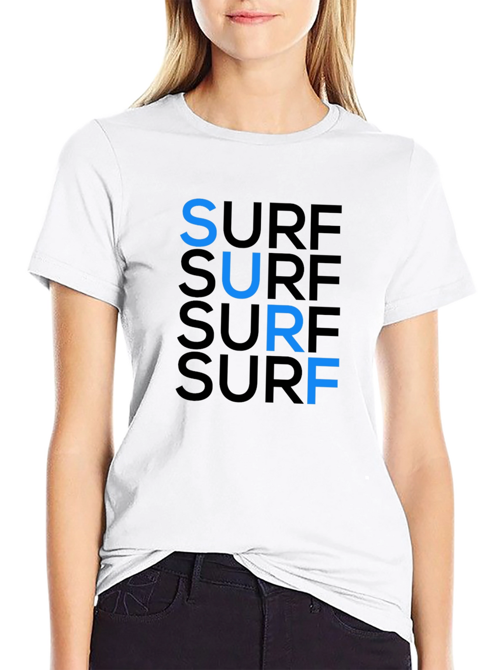 Surf Graphic Tee - Cool Blue Accent