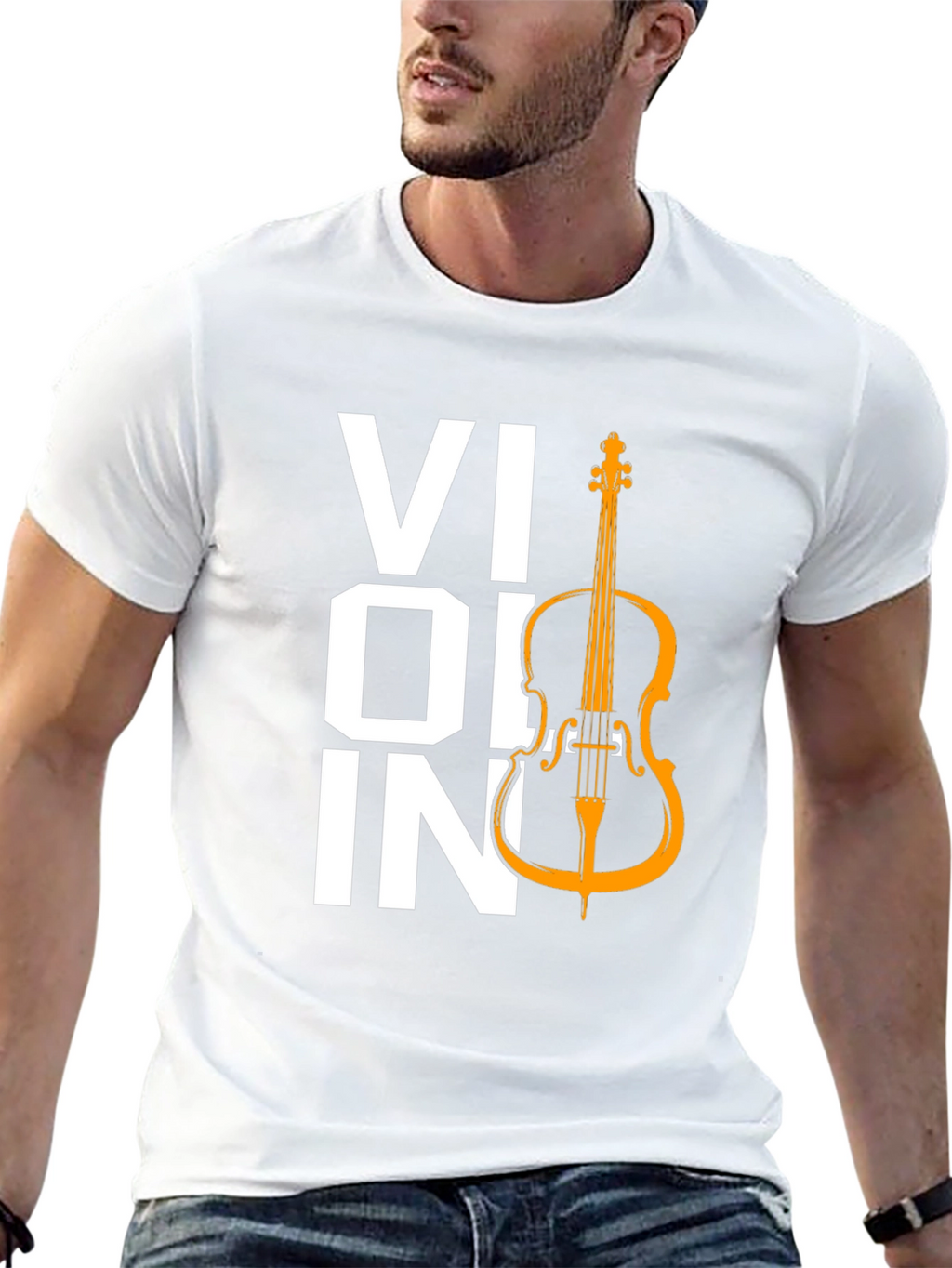 Violin Graphic Tee - Music Lover T-Shirt