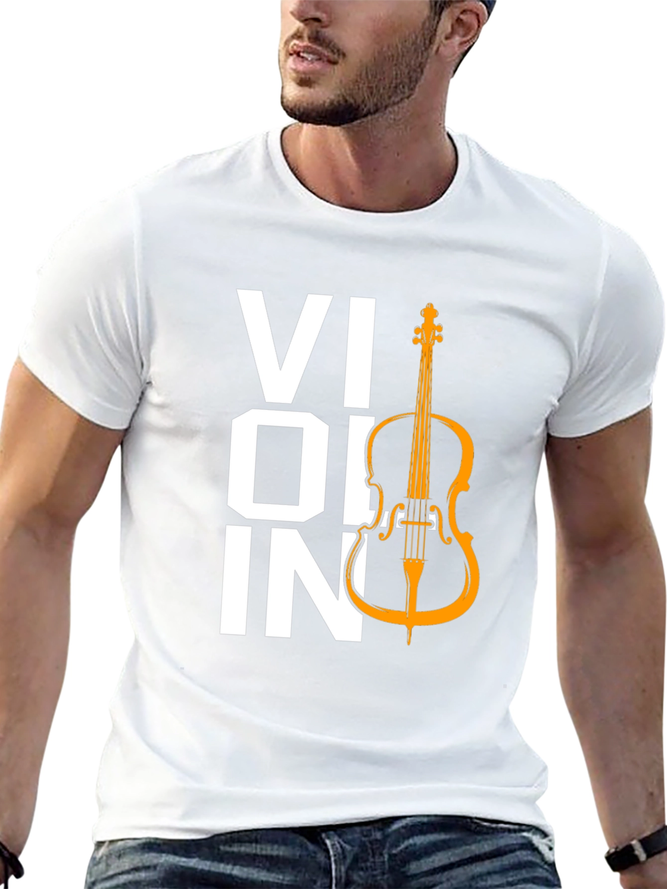Violin Graphic Tee - Music Lover T-Shirt