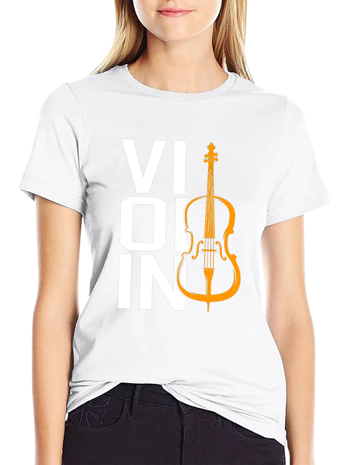Violin Graphic Tee - Music Lover T-Shirt